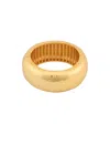 Valére Domed Large Bangle Bracelet In 22k Gold Plated
