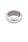 Valére Domed Large Bangle Bracelet In Silver Plated