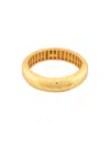 Valére Domed Small Bangle Bracelet In Yellow Gold