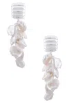 Valére Emerge Earrings In Silver & Pearl