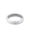 Valére Ribbed Bangle Bracelet In Silver Plated