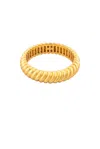 Valére Ripple Bangle Bracelet In 22k Gold Plated