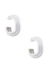 Valére Wave Earrings In Silver Plated