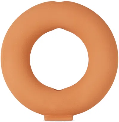 Valeria Vasi Orange Vacuum Vase In Terracota