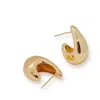 Valerie Chic Women's Droplet Moon Earrings 18k Gold