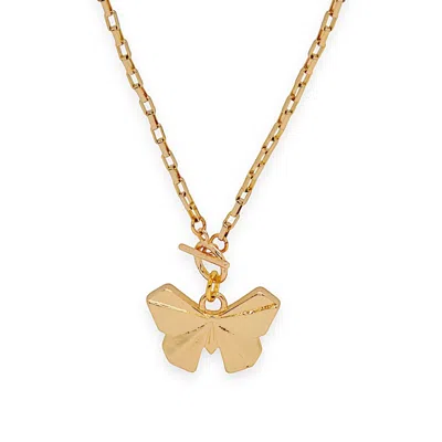 Valerie Chic Women's Gold Butterfly Origami Necklace