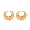 Valerie Chic Women's Gold Chunky Full Moon Earrings