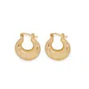 Valerie Chic Women's Gold Moon Chunky Hoop Earrings