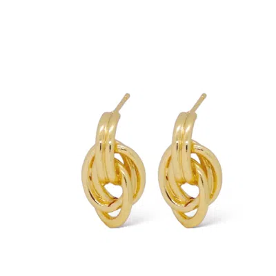 Valerie Chic Women's Gold Rings Triple Stud Earrings