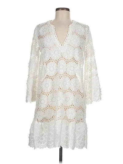 Pre-owned Valerie Khalfon Cocktail Dress In White