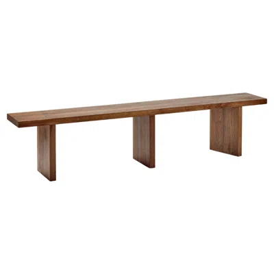 Pre-owned Valerie Objects Contemporary Bench In Walnut 'solid' By Atelier 365 X , Large In Brown