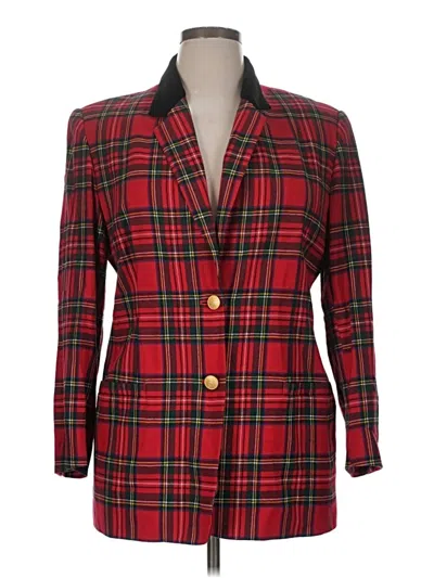 Pre-owned Valerie Stevens Blazer Jacket In Red