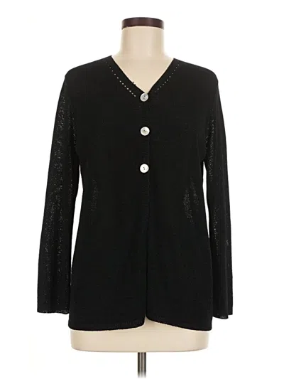 Pre-owned Valerie Stevens Cardigan Sweater In Black