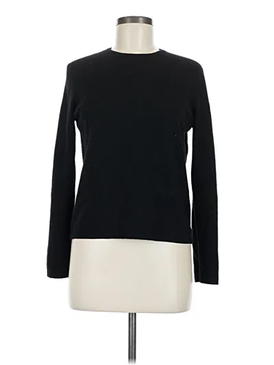 Pre-owned Valerie Stevens Cashmere Pullover Sweater In Black
