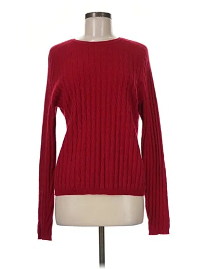 Pre-owned Valerie Stevens Cashmere Pullover Sweater In Red