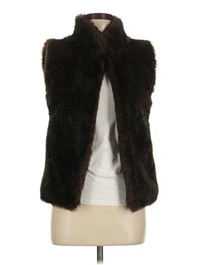Pre-owned Valerie Stevens Faux Fur Vest In Brown
