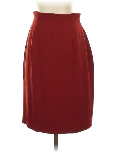 Pre-owned Valerie Stevens Formal Skirt In Burgundy