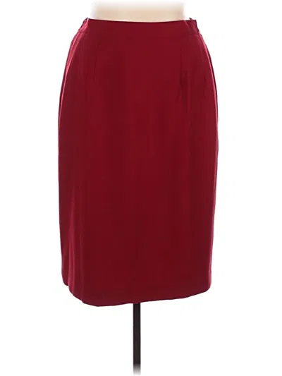 Pre-owned Valerie Stevens Formal Skirt In Burgundy