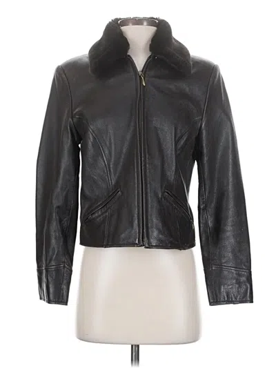 Pre-owned Valerie Stevens Leather Jacket In Black