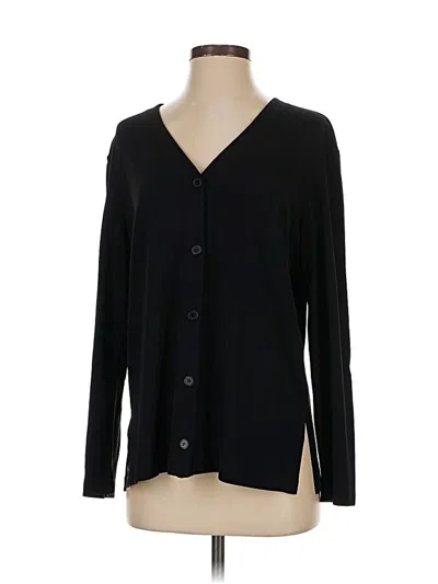 Pre-owned Valerie Stevens Long Sleeve Blouse In Black
