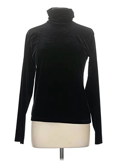 Pre-owned Valerie Stevens Long Sleeve Turtleneck In Black
