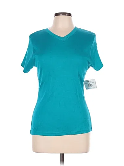 Pre-owned Valerie Stevens Short Sleeve T-shirt In Teal