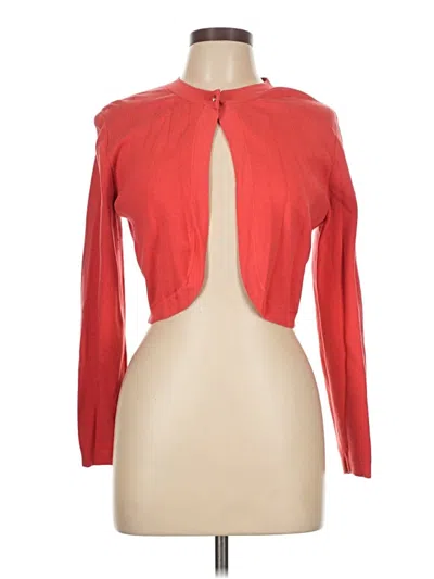 Pre-owned Valerie Stevens Silk Cardigan Sweater In Pink