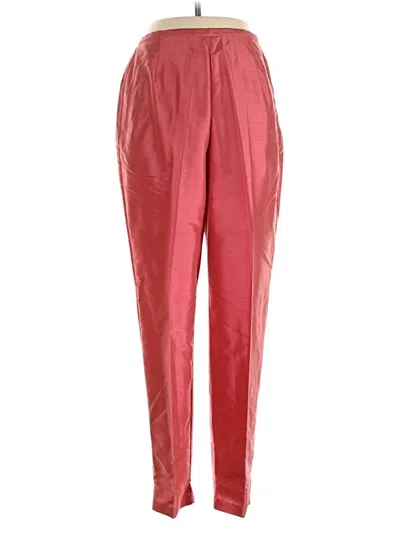 Pre-owned Valerie Stevens Silk Pants In Red