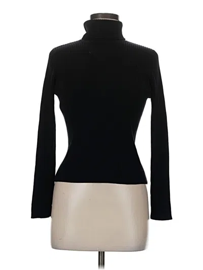 Pre-owned Valerie Stevens Silk Pullover Sweater In Black