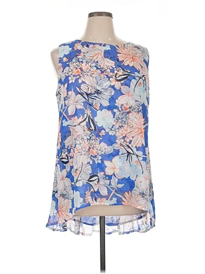 Pre-owned Valerie Stevens Sleeveless Blouse In Blue