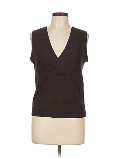 Pre-owned Valerie Stevens Sleeveless Blouse In Brown