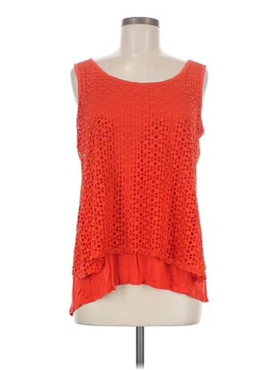 Pre-owned Valerie Stevens Sleeveless Blouse In Orange