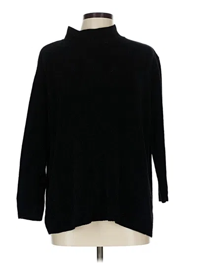Pre-owned Valerie Stevens Turtleneck Sweater In Black