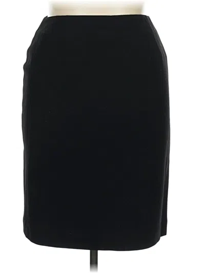 Pre-owned Valerie Stevens Wool Skirt In Black