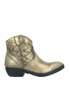 Valerio 1966 Woman Ankle Boots Gold Size 10 Soft Leather In Gold