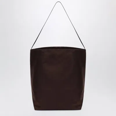 Valesque Bucket Tote Bag In Brown Nylon