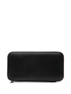 Valextra Leather Continental Wallet In Black