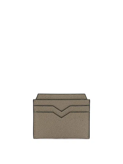 Valextra "4 Cc" Card Holder In Beige