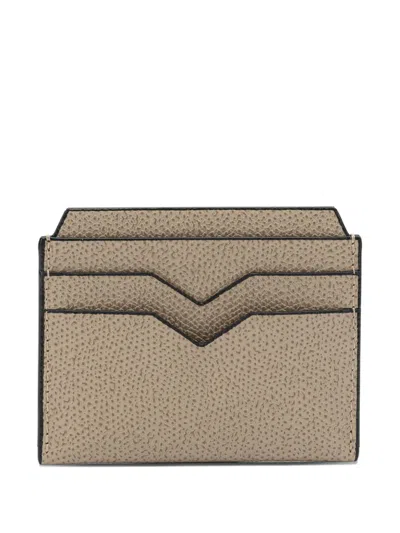 Valextra 4cc Leather Card Holder In Brown