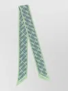 Valextra Astratto Silk Ribbon Chevron Pattern Lightweight In Green