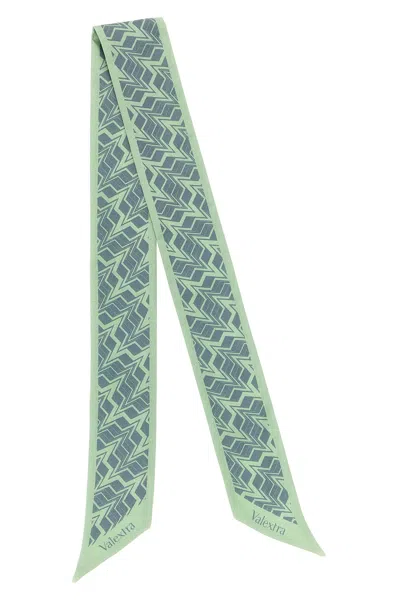 Valextra Nastro Di Seta 'astratto' In Gray