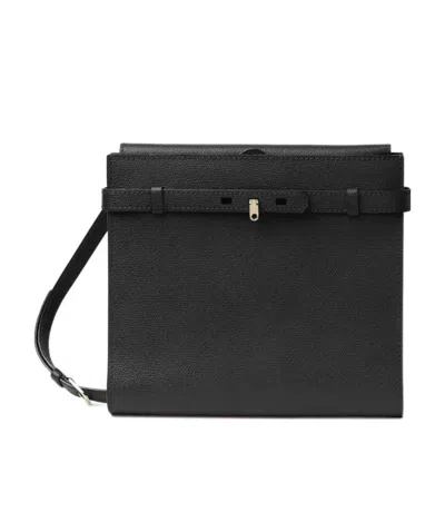 Valextra B-tracollina Crossbody Bag In Black