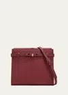 Valextra B-tracollina Leather Shoulder Bag In Bordeaux Rbx