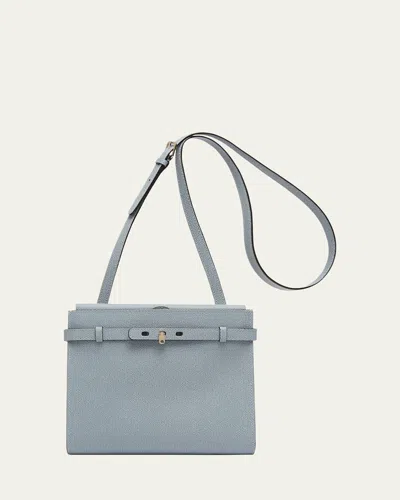 Valextra B-tracollina Leather Shoulder Bag In Niagara Bg