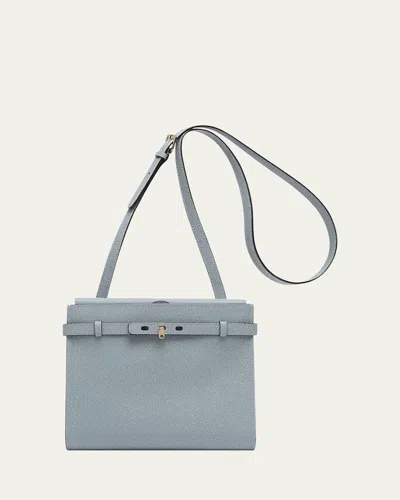 Valextra B-tracollina Leather Shoulder Bag In Sand
