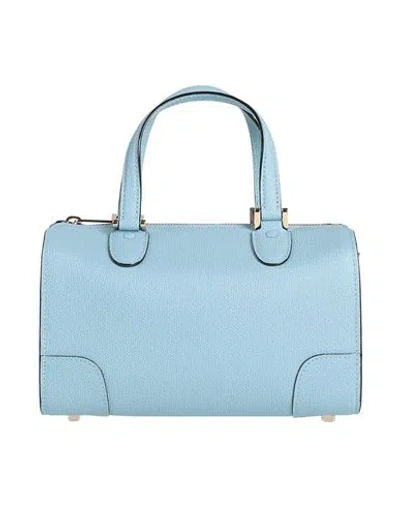 Valextra Babila Mini Woman Handbag Sky Blue Size - Calfskin
