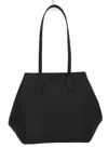 Valextra Medium Vivi Leather Tote Bag In Black