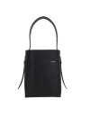 Valextra Structured Bucket Bag In Black Calf Leather In Black