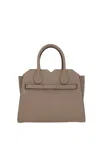 Valextra Beige Milano Mini Satchel In Nude