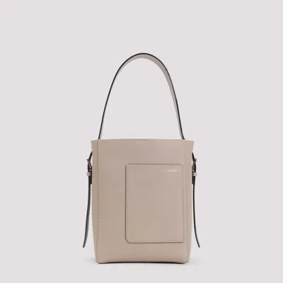 VALEXTRA BEIGE SOFT SMALL BUCKET BAG